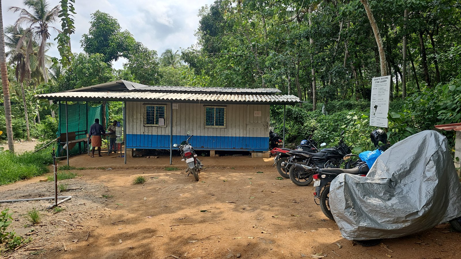 V V Divakaran Quarry site field office building and transit corridor